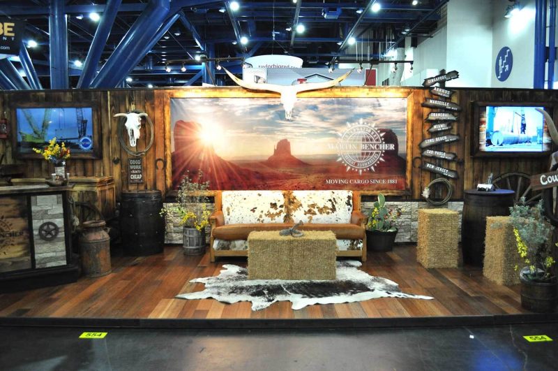country western trade show booth, rustic trade show display, rodeo exhibit display booth