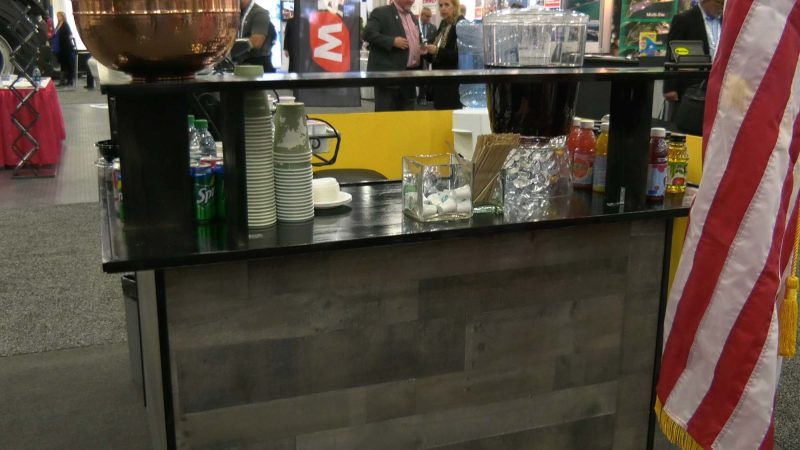 piano bar trade show booth display