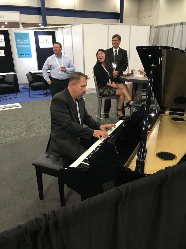 piano bar trade show booth display