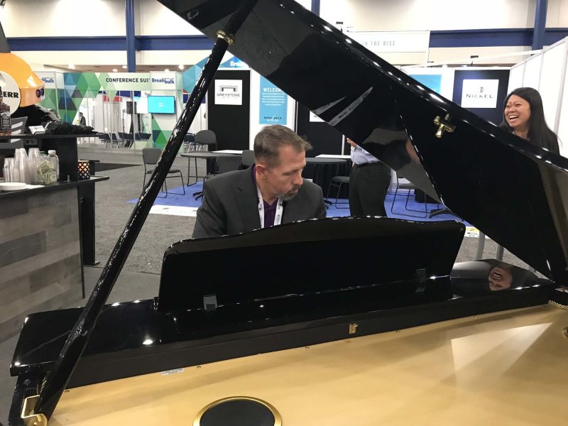 piano bar trade show booth display