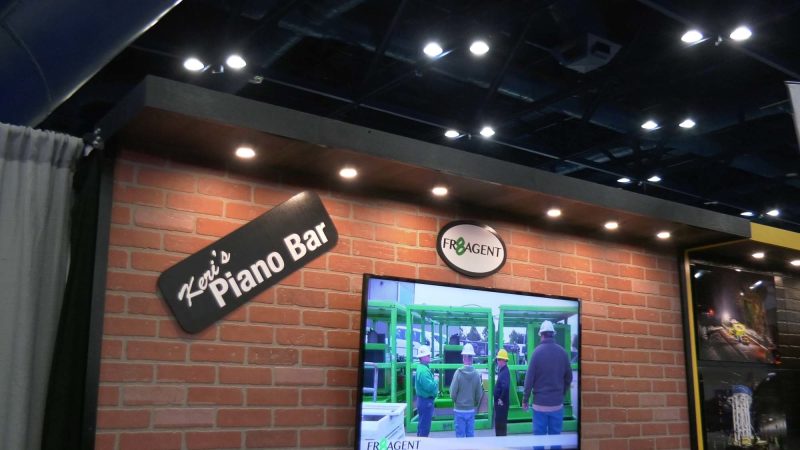 piano bar trade show booth display