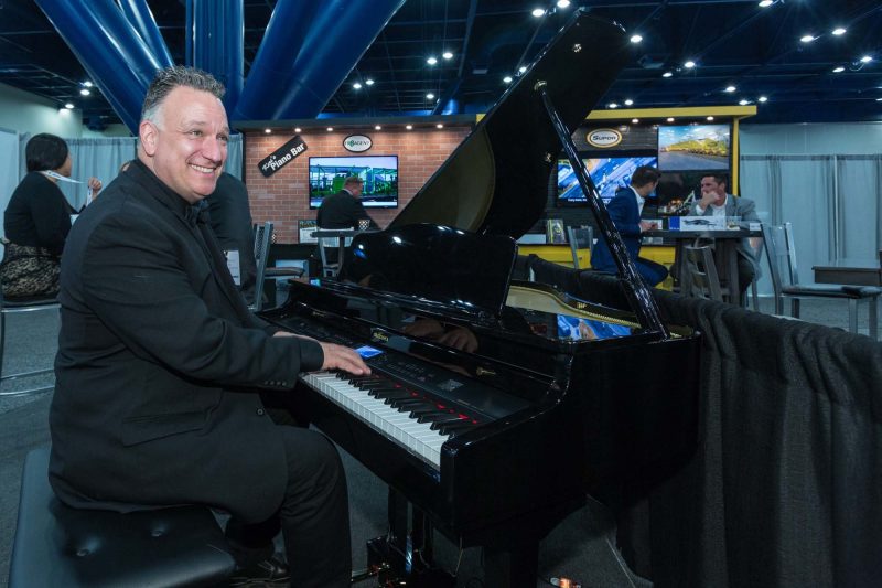 piano bar trade show booth display