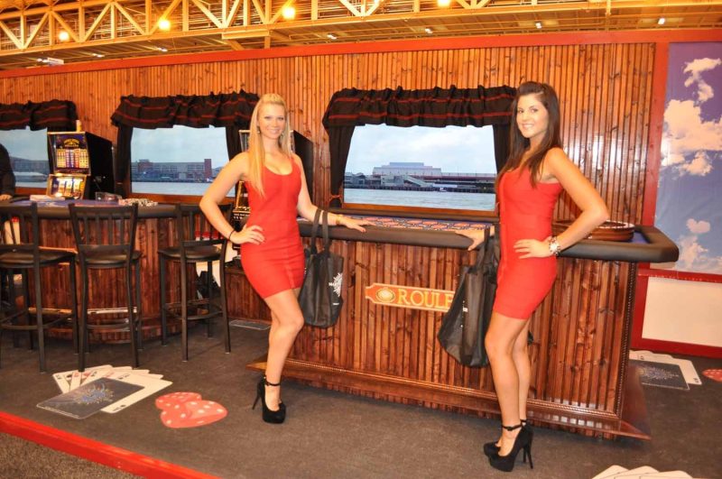 casino trade show booth, casino boat display